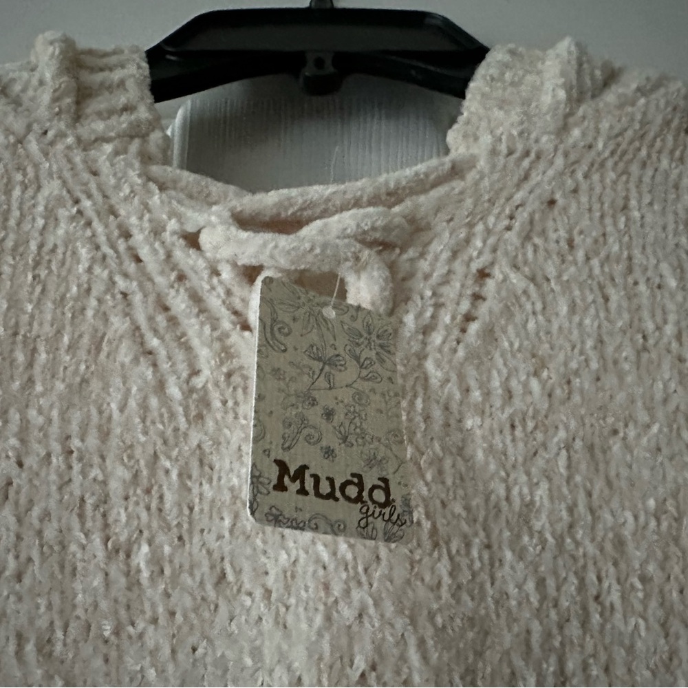 Chenille Hooded Sweater Cream MUDD Juniors PLUS NWT